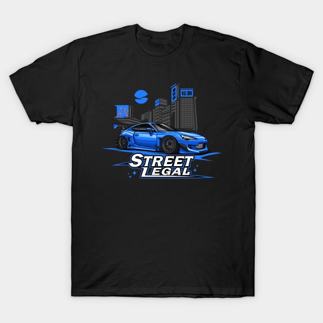 Street Legal - Subie Gang BRZ (Blue) T-Shirt by Jiooji Project